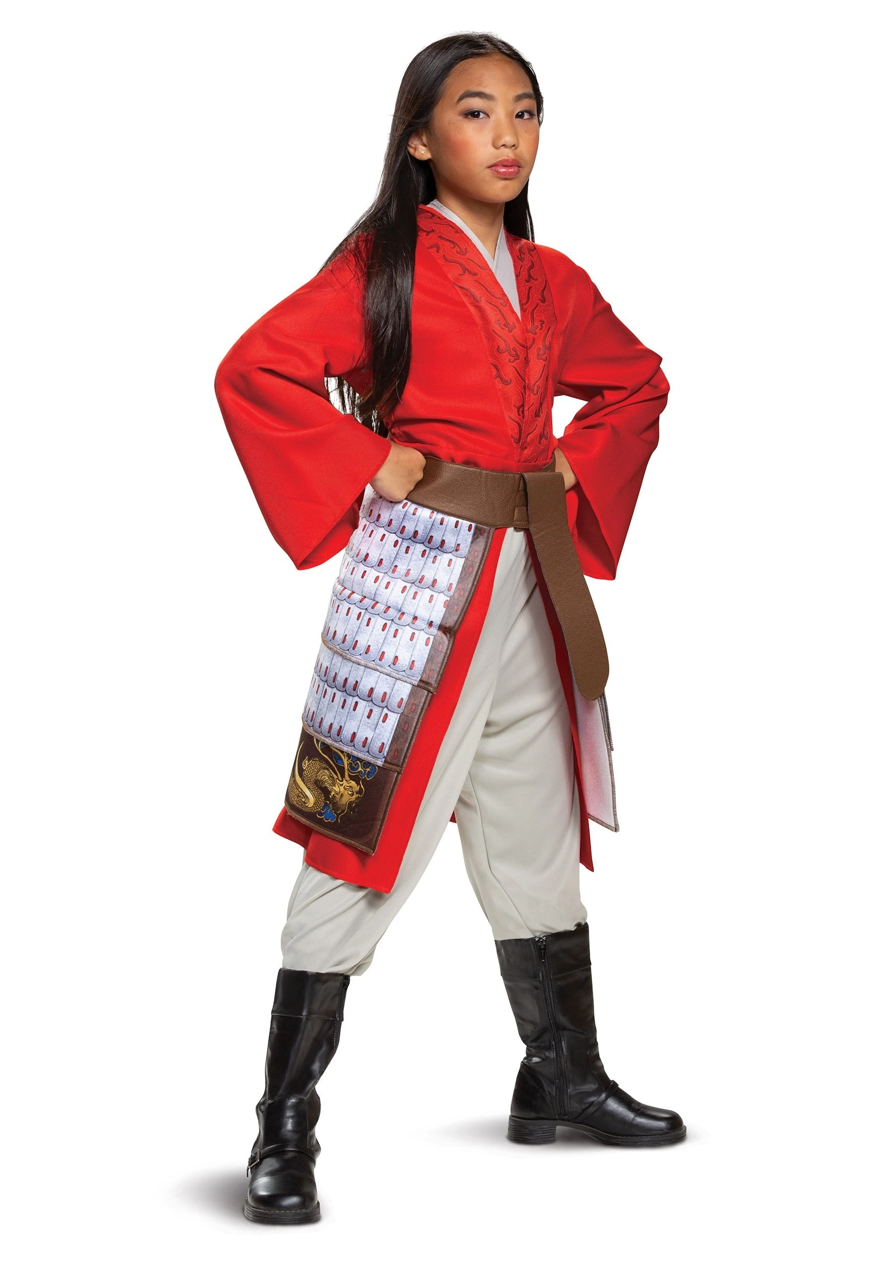 Disguise Deluxe Mulan Red Girl's Hero Costume 3 Disguise Deluxe Mulan Red Girl's Hero Costume