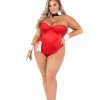 Roma Women's Playboy Plus Size Red Bunny Costume 1 Roma Women's Playboy Plus Size Red Bunny Costume -Elope Store playboy plus size womens red bunny costume