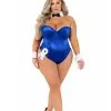Roma Playboy Plus Size Royal Blue Bunny Costume For Women -Elope Store playboy plus size womens royal blue bunny costume 2