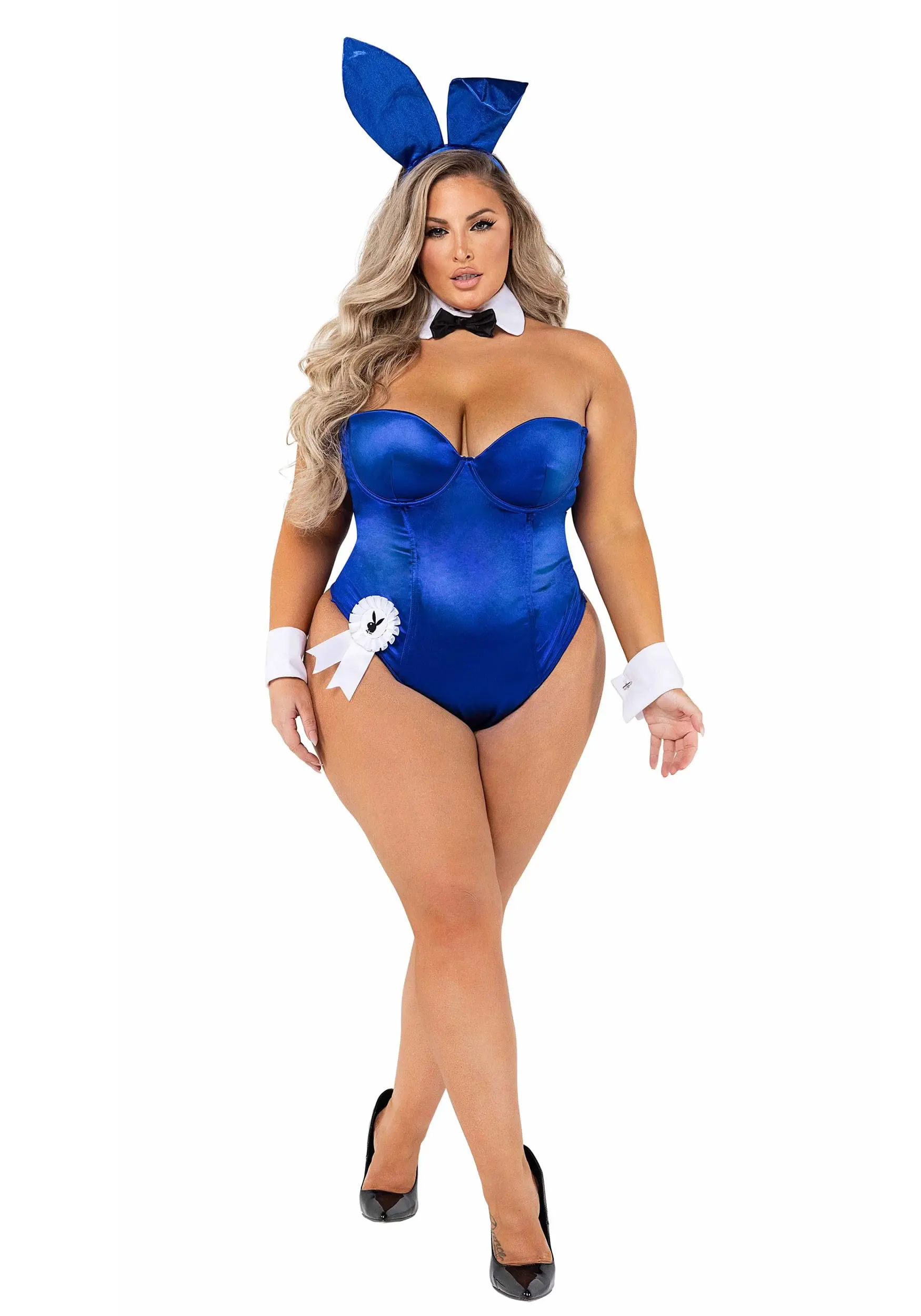 Roma Playboy Plus Size Royal Blue Bunny Costume For Women 3 Roma Playboy Plus Size Royal Blue Bunny Costume For Women