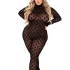 Roma Playboy Women's Plus Size Sheer Bunny Bodysuit -Elope Store playboy plus size womens sheer bunny bodysuit