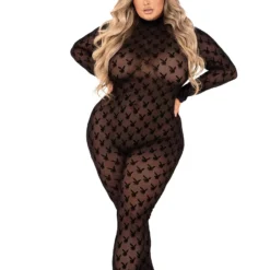 Roma Playboy Women's Plus Size Sheer Bunny Bodysuit