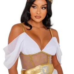 Roma Playboy Goddess Costume For Women 7 Roma Playboy Goddess Costume For Women -Elope Store playboy womens goddess costume alt 2