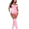 Roma Playboy Pink Boudoir Bunny Costume For Women -Elope Store playboy womens pink boudoir bunny costume