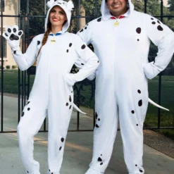 Fun Costumes Pongo Costume For Plus Size Men From Disney's 101 Dalmatians -Elope Store plus 101 dalmatians pongo costume onesie alt 1