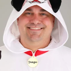 Fun Costumes Pongo Costume For Plus Size Men From Disney's 101 Dalmatians -Elope Store plus 101 dalmatians pongo costume onesie alt 2
