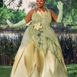 Armada Disney Princess And The Frog Women's Plus Size Deluxe Tiana Costume