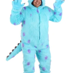 Zhenjiang Lian Yew Every Age Garment Accessories A Disney Monsters Inc Plus Size Hooded Sulley Costume -Elope Store plus size hooded monsters inc sulley costume alt 8