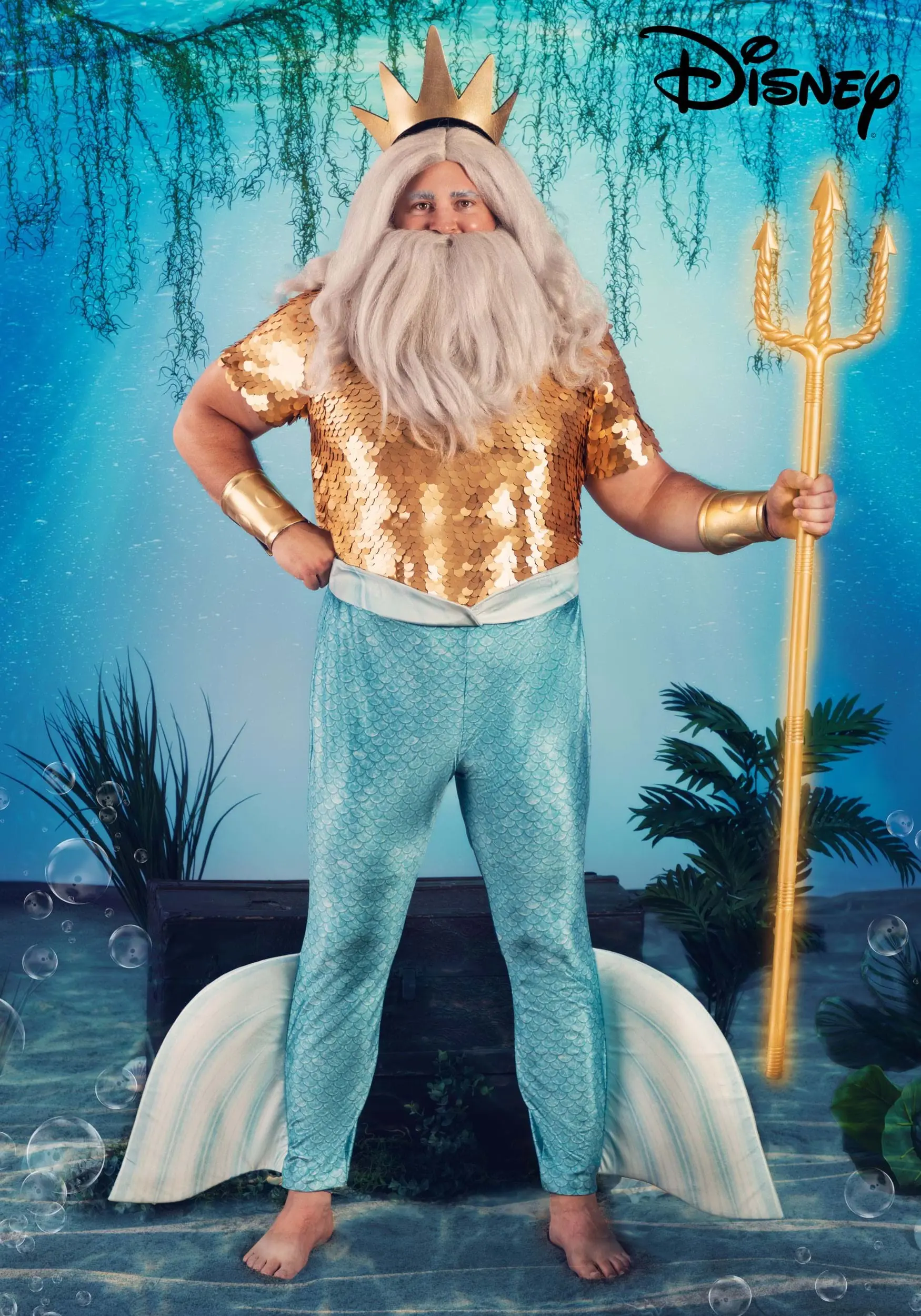Fun Costumes Disney Plus Size Little Mermaid King Triton Costume For Men 3 Fun Costumes Disney Plus Size Little Mermaid King Triton Costume For Men