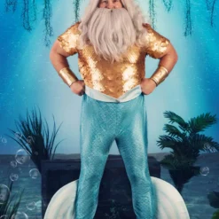 Fun Costumes Disney Plus Size Little Mermaid King Triton Costume For Men 10 Fun Costumes Disney Plus Size Little Mermaid King Triton Costume For Men -Elope Store plus size king triton costume alt 1