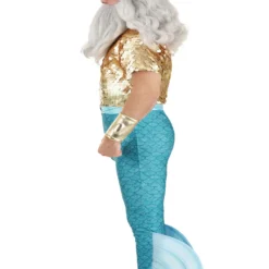 Fun Costumes Disney Plus Size Little Mermaid King Triton Costume For Men 12 Fun Costumes Disney Plus Size Little Mermaid King Triton Costume For Men -Elope Store plus size king triton costume alt 3