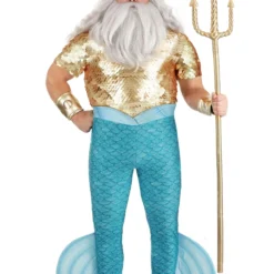 Fun Costumes Disney Plus Size Little Mermaid King Triton Costume For Men 13 Fun Costumes Disney Plus Size Little Mermaid King Triton Costume For Men -Elope Store plus size king triton costume alt 4