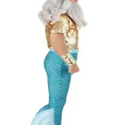 Fun Costumes Disney Plus Size Little Mermaid King Triton Costume For Men 14 Fun Costumes Disney Plus Size Little Mermaid King Triton Costume For Men -Elope Store plus size king triton costume alt 5