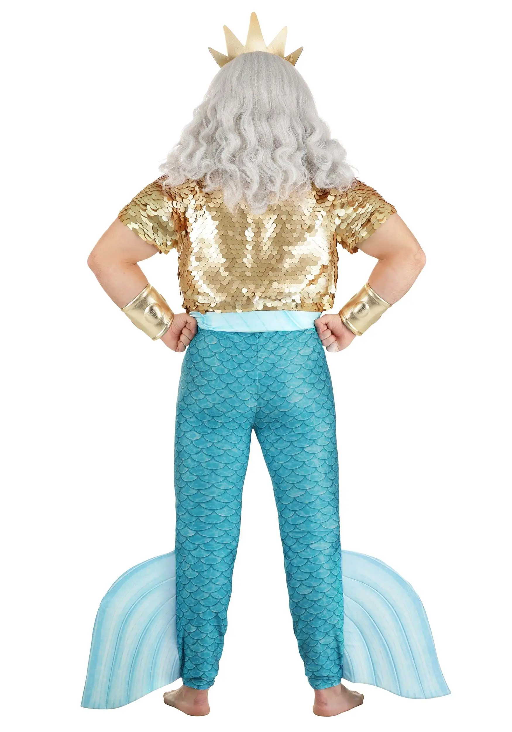 Fun Costumes Disney Plus Size Little Mermaid King Triton Costume For Men 9 Fun Costumes Disney Plus Size Little Mermaid King Triton Costume For Men - Image 7