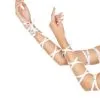 MUSIC LEGS White Rhinestone Arm Wraps For Women 1 MUSIC LEGS White Rhinestone Arm Wraps For Women -Elope Store rhinestone arm wraps