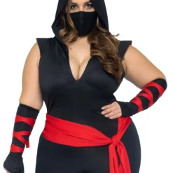LEG AVENUE Deadly Ninja Women's Sexy Plus Size Costume -Elope Store sexy deadly ninja womens plus costume alt 2