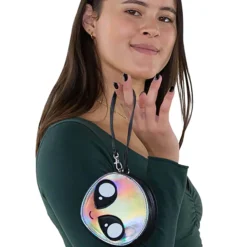 Comeco Silver Alien Women's Wristlet -Elope Store silver alien purse alt 2