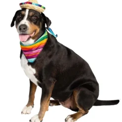 Pet Krewe Bandana And Sombrero Pet Costume Set 13 Pet Krewe Bandana And Sombrero Pet Costume Set -Elope Store sombrero bandana pet costume set alt 5