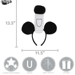 Elope Disney Steamboat Willie Vintage Headband 7 Elope Disney Steamboat Willie Vintage Headband -Elope Store steamboat willie headband alt 2