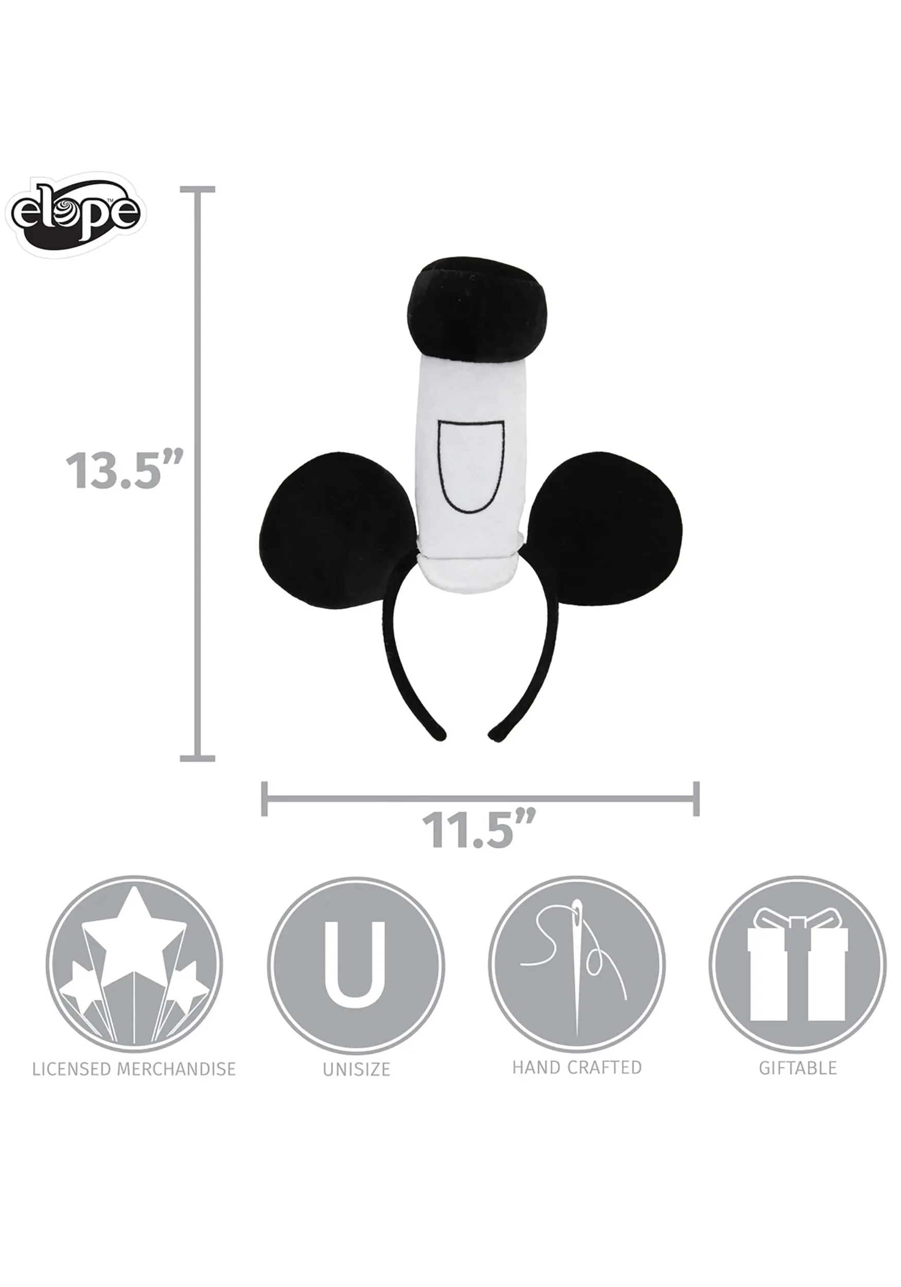 Elope Disney Steamboat Willie Vintage Headband 5 Elope Disney Steamboat Willie Vintage Headband - Image 3