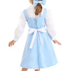 Fun Costumes Belle Blue Dress Costume For Toddlers From Disney's Beauty And The Beast -Elope Store toddler beauty and the beast belle blue dress alt 5