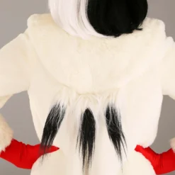 Fun Costumes Cruella De Vil Coat Costume For Teens From Disney's 101 Dalmatians -Elope Store tween cruella de vil costume alt 13