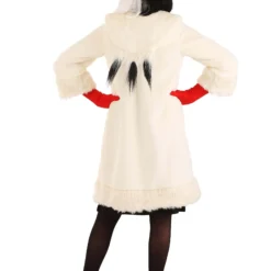 Fun Costumes Cruella De Vil Coat Costume For Teens From Disney's 101 Dalmatians -Elope Store tween cruella de vil costume alt 5