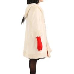 Fun Costumes Cruella De Vil Coat Costume For Teens From Disney's 101 Dalmatians -Elope Store tween cruella de vil costume alt 7