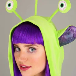 Armada Cozy Alien Women's Costume -Elope Store womens cozy alien costume alt 3