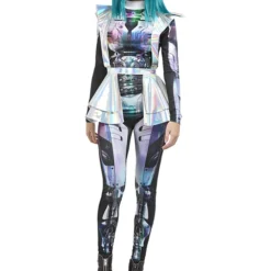 Smiffys Metallic Cyber Alien Costume For Women