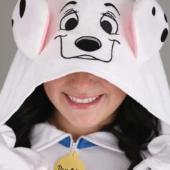 Fun Costumes Perdita Costume For Plus Size Women From Disney's 101 Dalmatians -Elope Store womens plus 101 dalmatians perdita costume onesie alt 1