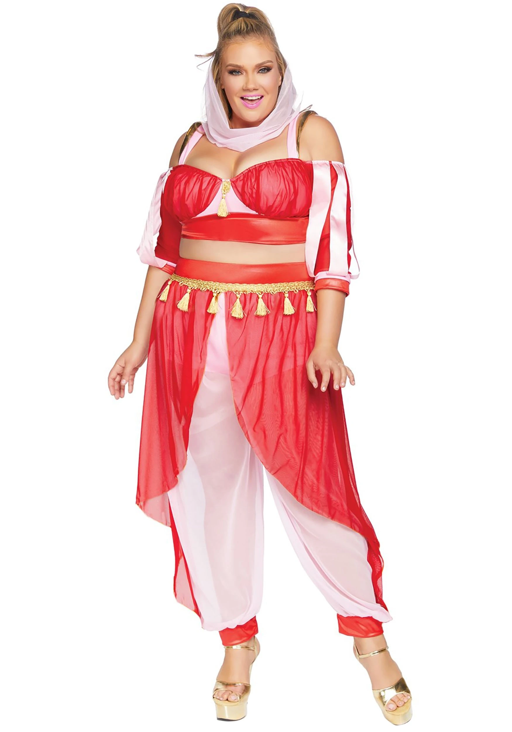 LEG AVENUE Women's Plus Size Dreamy Genie Costume 6 LEG AVENUE Women's Plus Size Dreamy Genie Costume - Image 4