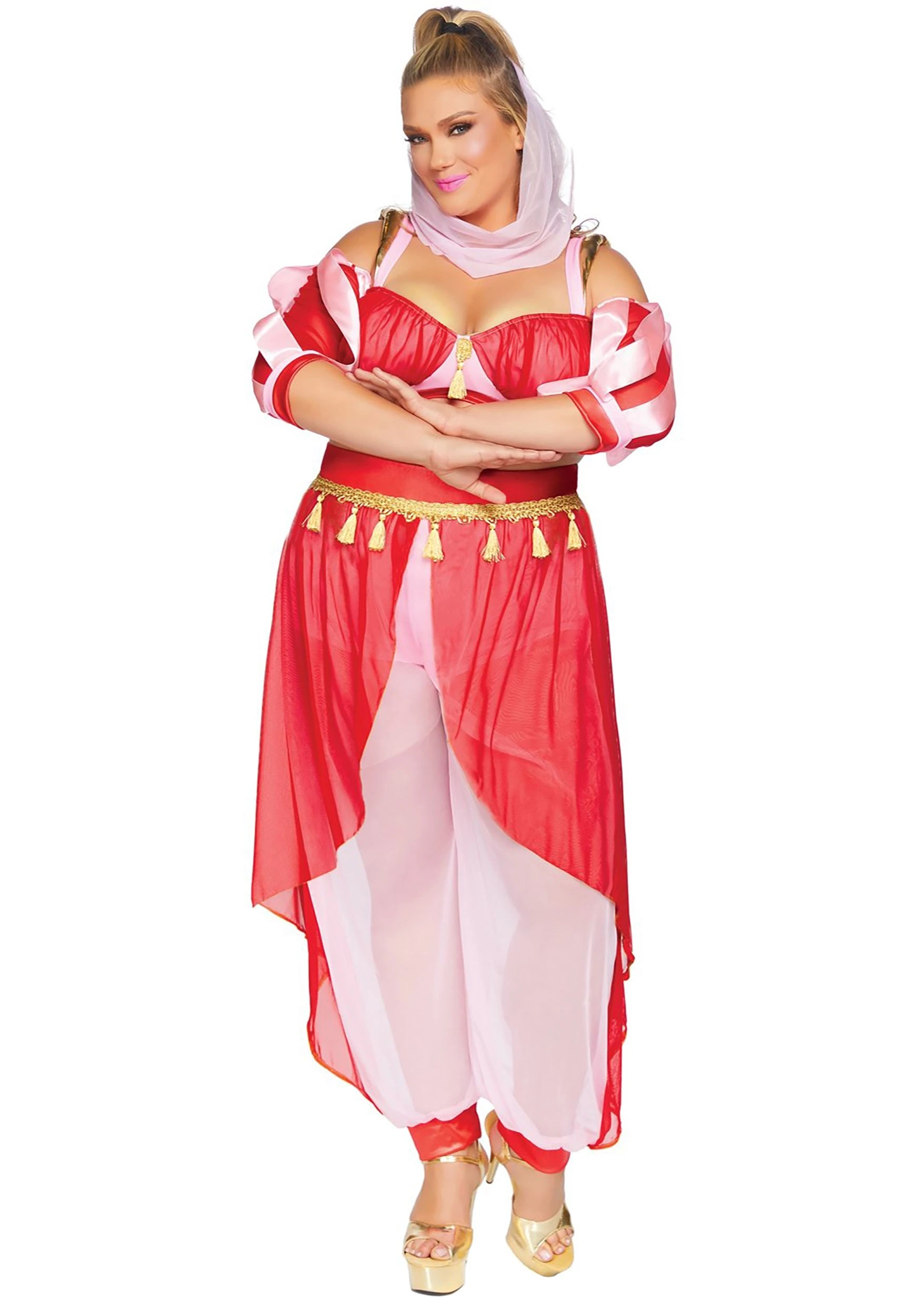 LEG AVENUE Women's Plus Size Dreamy Genie Costume 3 LEG AVENUE Women's Plus Size Dreamy Genie Costume