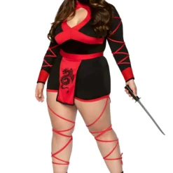 LEG AVENUE Womens Plus Size Dragon Ninja Costume