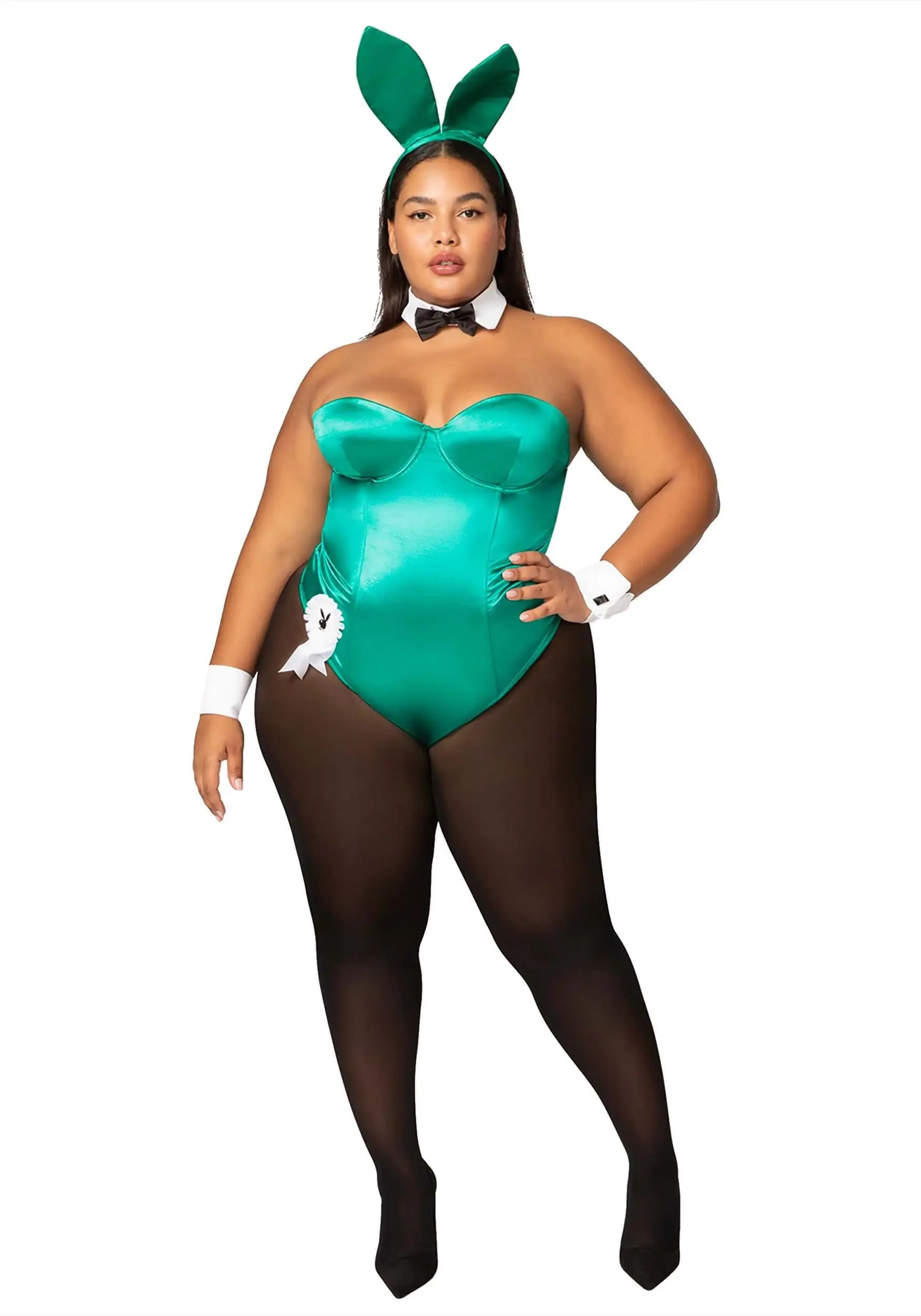 Roma Women's Green Playboy Bunny Plus Size Costume 3 Roma Women's Green Playboy Bunny Plus Size Costume