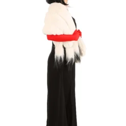 Fun Costumes Cruella De Vil Stole Costume For Women From Disney’s 101 Dalmatians -Elope Store womens prestige cruella de vil stole costume alt 12
