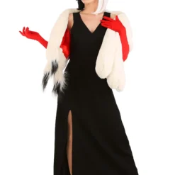 Fun Costumes Cruella De Vil Stole Costume For Women From Disney’s 101 Dalmatians -Elope Store womens prestige cruella de vil stole costume alt 3
