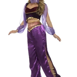 Smiffys Purple Belly Dancer Women's Costume -Elope Store womens purple belly dancer costume alt 2
