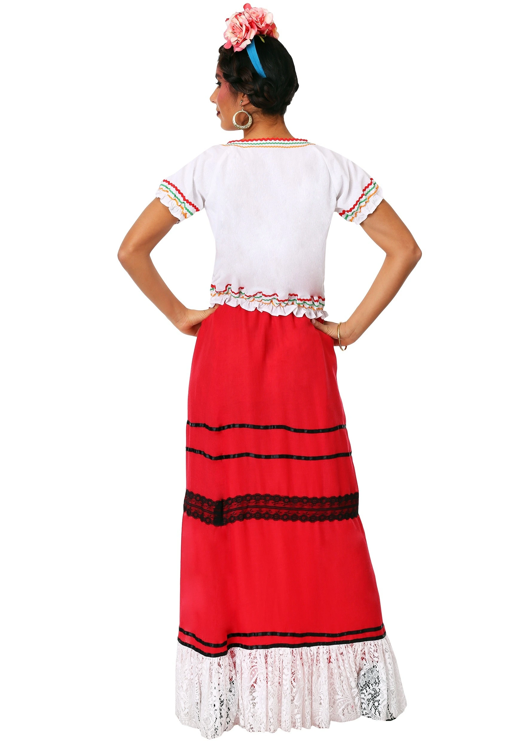 Fun Costumes Red Frida Kahlo Costume For Women 4 Fun Costumes Red Frida Kahlo Costume For Women - Image 2