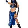 LEG AVENUE Sexy Blue Mortal Ninja Costume For Women -Elope Store womens sexy blue mortal ninja costume